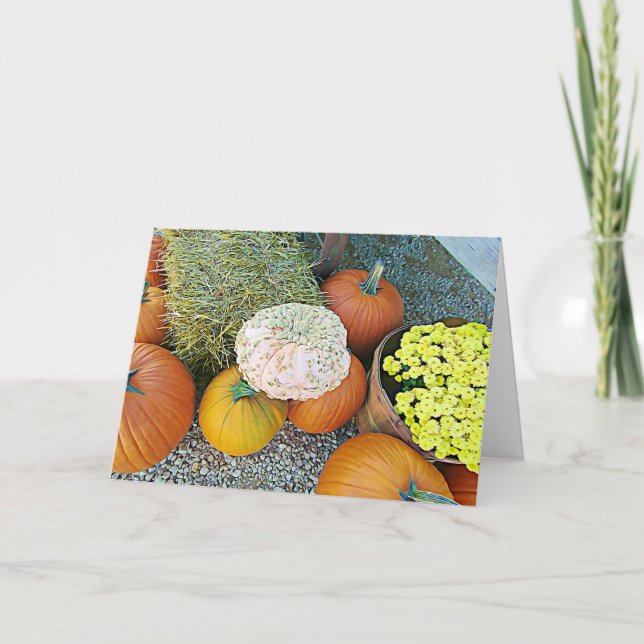 Cartão Placa de Exibição de Abas de outono (Frente)