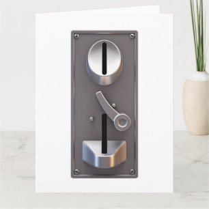 Cartão Placa de fachada do slot de moeda