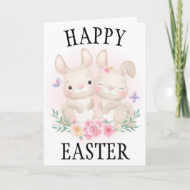 Cartão Placa de felz pascoa