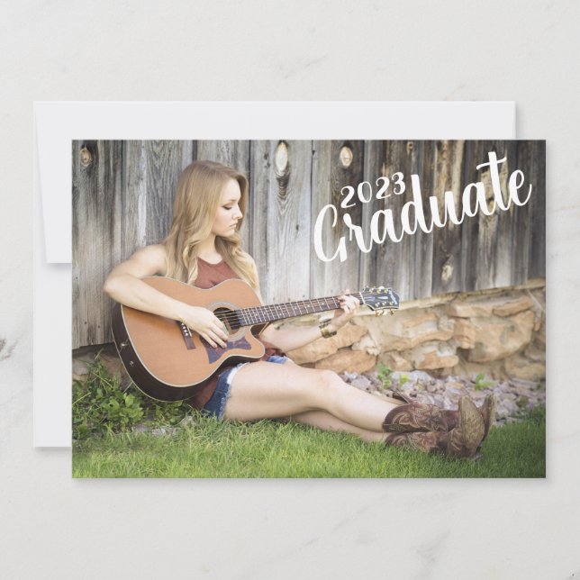 Cartão Placa de Festa de formatura Photo 2023 (Frente)
