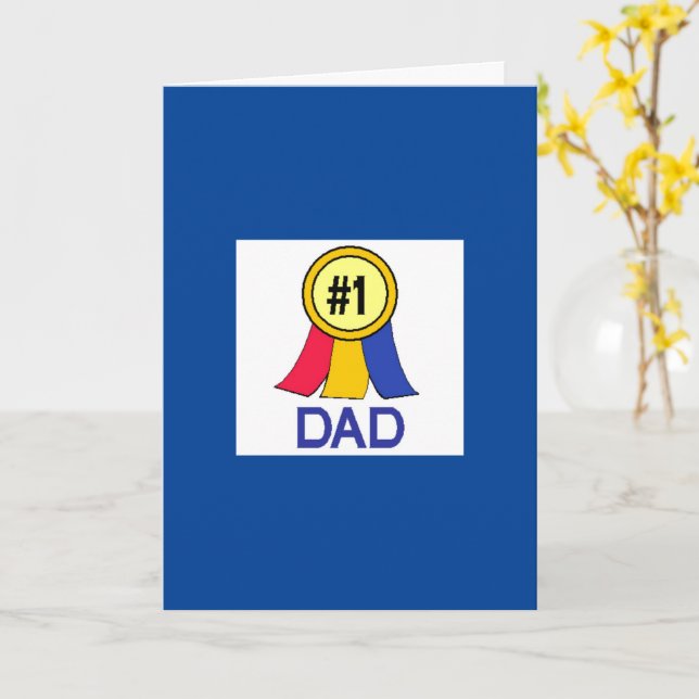 Cartão Placa de fita do Pai nº 1 (Flor Amarela)