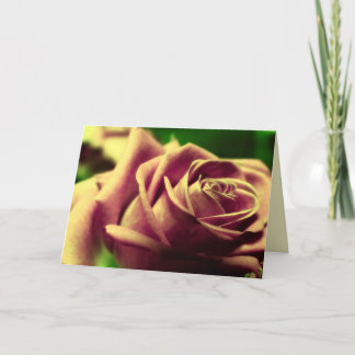 Cartão Placa de Flor Antiquada Vintage Rosa