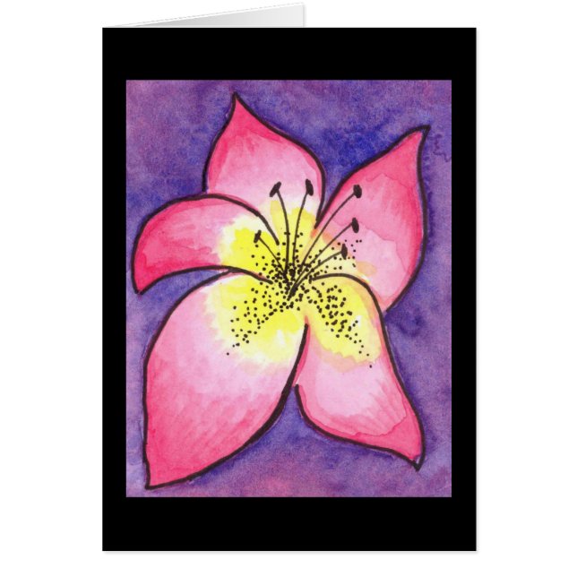 Cartão Placa de Flor Tropical (Frente)