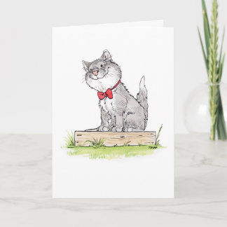 Cartão Placa de Gatinho amigável