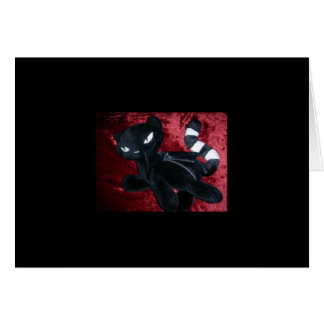 Cartão Placa de Gatinho Gótica