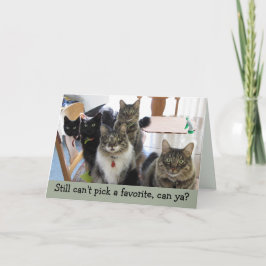 Cartão Placa de Gato de Dia de os pais para Crianças Favo