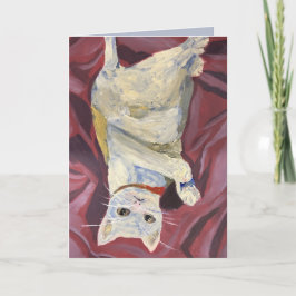 Cartão Placa de Gato Pintada com Óleo