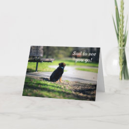 Cartão Placa de German shepherd de despedida