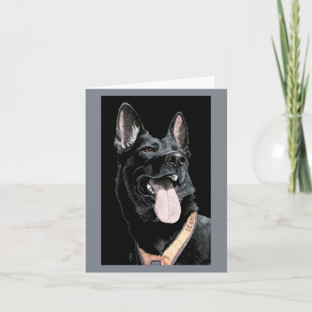 Cartão Placa de german shepherd - "Rixi" (Frente)