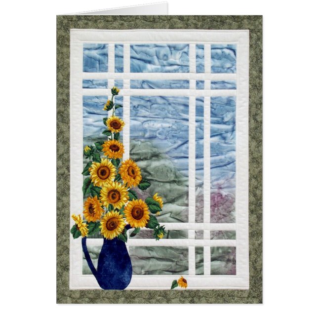 Cartão Placa de girassol (Frente)