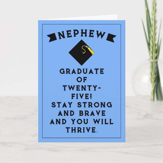 Cartão Placa de Graduação 2025 do Nephew (Frente)