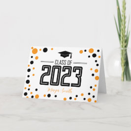 Cartão Placa de graduação amarela simples