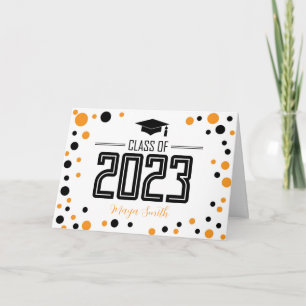Cartão Placa de graduação amarela simples
