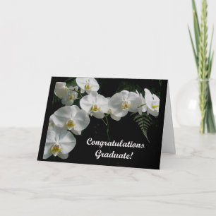 Cartão Placa de graduação de orquídeas