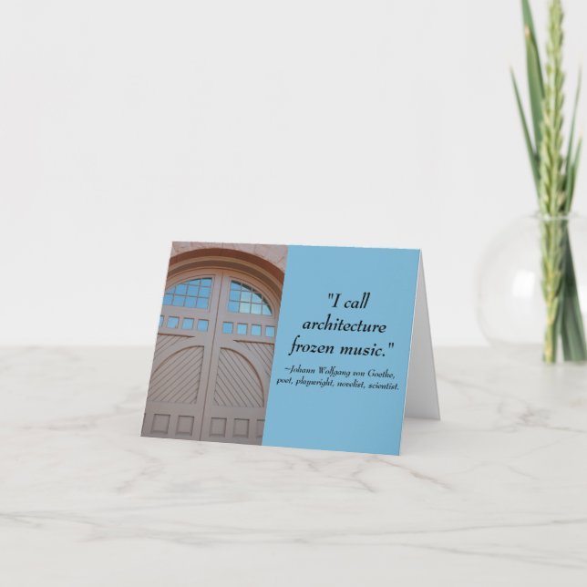 Cartão Placa de Grau de Arquitetura Geothe Cote (Frente)