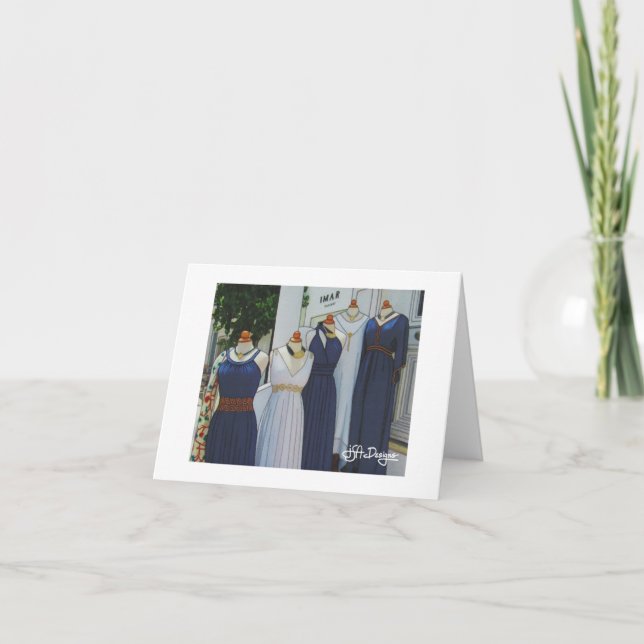 Cartão Placa de Grécia de Arte Têxtil (Frente)