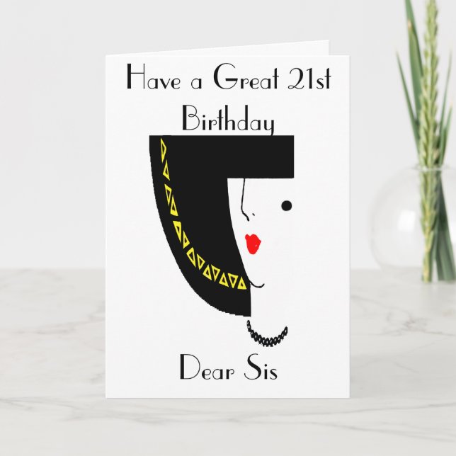 CARTÃO PLACA DE GREETING ANIVERSÁRIO DE 21 ANOS DE ART DE (Frente)
