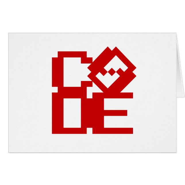 CARTÃO PLACA DE GREETING DE CÓDIGO (Frente Horizontal)