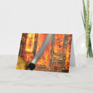 CARTÃO PLACA DE GREETING DE COMBATES DE INCÊNDIO