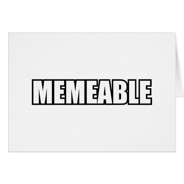 CARTÃO PLACA DE GREETING MEMEABLE (Frente Horizontal)