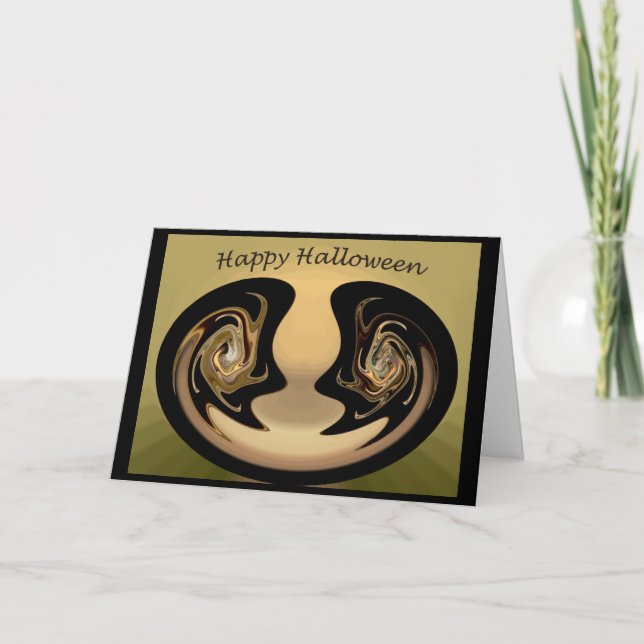 Cartão Placa de Halloween de abstrato nº 2 (Frente)
