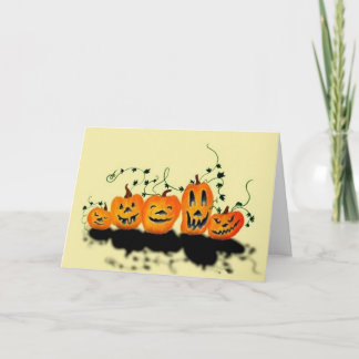 Cartão Placa de Halloween de Bompkins bobo