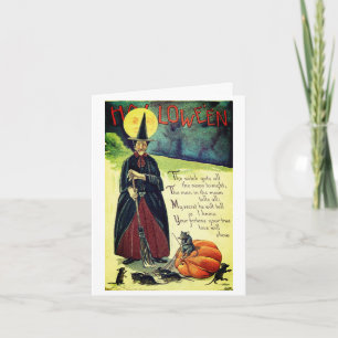 Cartão Placa de Halloween Retroativa