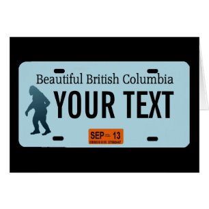 Cartão Placa de Identificação do Sasquatch da Colúmbia Br