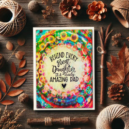 Cartão Placa de Inspirivência do Pai Auxiliar Moderno