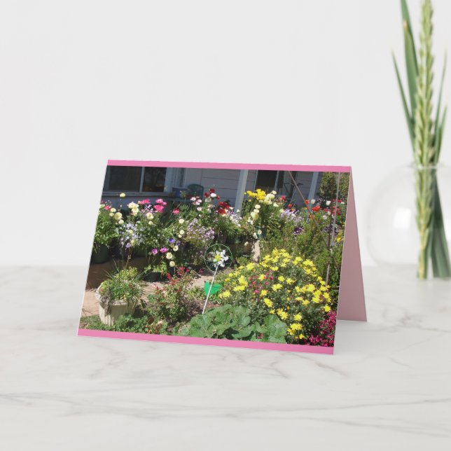 Cartão Placa de jardim de algodão Primavera Floral flores (Frente)