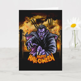 Cartão Placa de jardim de túmulo Feliz de Halloween