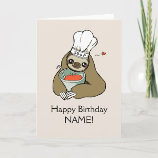 Cartão Placa de Lama de Sopa Feliz de Aniversário Persona