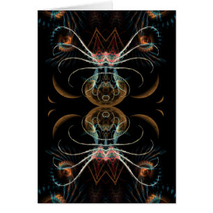 Cartão Placa de Lua Fractalphee