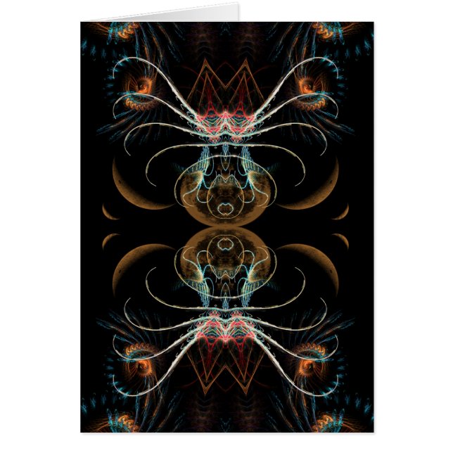 Cartão Placa de Lua Fractalphee (Frente)