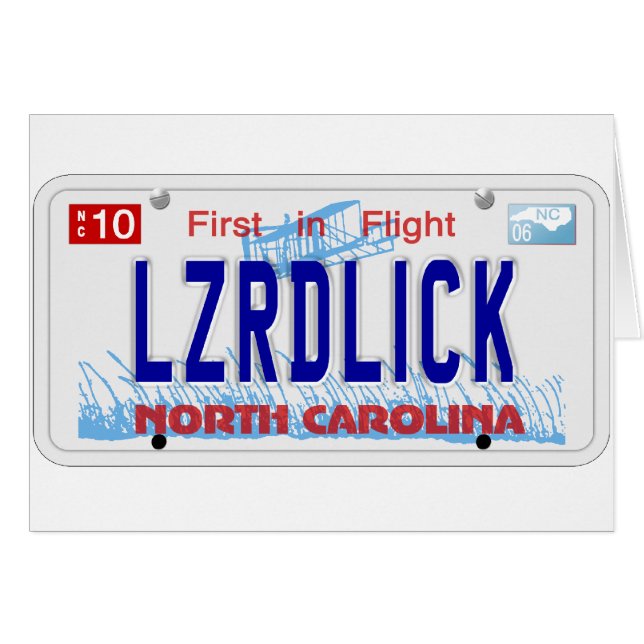 Cartão Placa de LZRDLICK NC (Frente Horizontal)