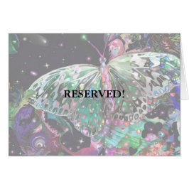 Cartão Placa de Mesa da borboleta de ascensão!