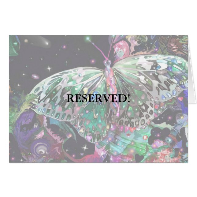 Cartão Placa de Mesa da borboleta de ascensão! (Frente horizontal)