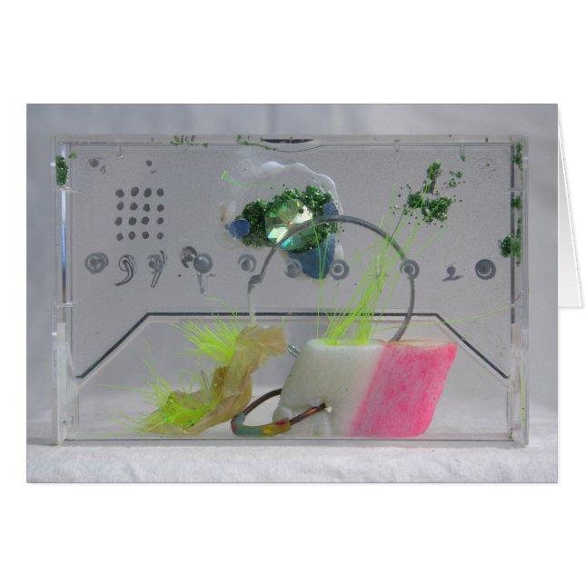 Cartão Placa de mídia mista Gem K7 1986 do geek (Frente Horizontal)