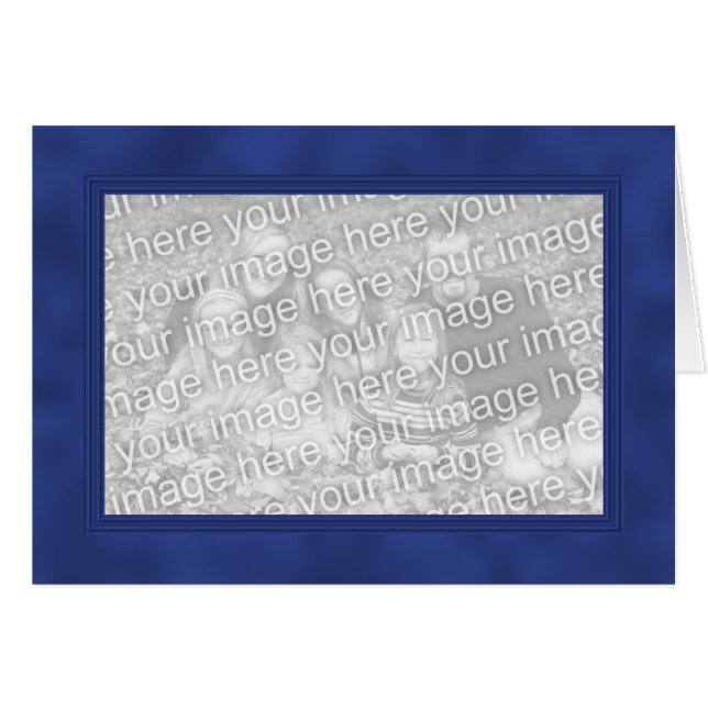 Cartão Placa de Modelo de Quadro - Azul-Chave 3 (Frente Horizontal)