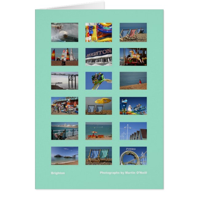 Cartão Placa de multiimagem Brighton (Frente)
