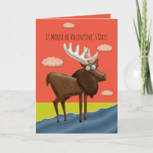 Cartão Placa de Namorados Moose Be