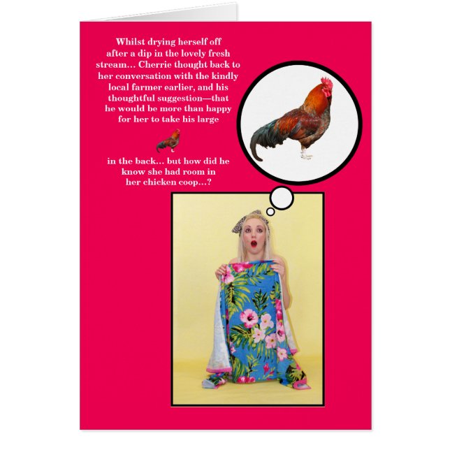 Cartão Placa de Namorados Pinup de Piada para Adulto Engr (Frente)