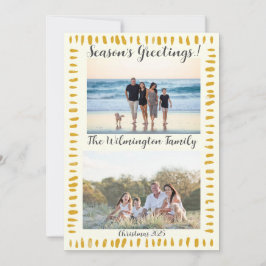 Cartão Placa de Natal da Família de Árvores do Ouro sazon