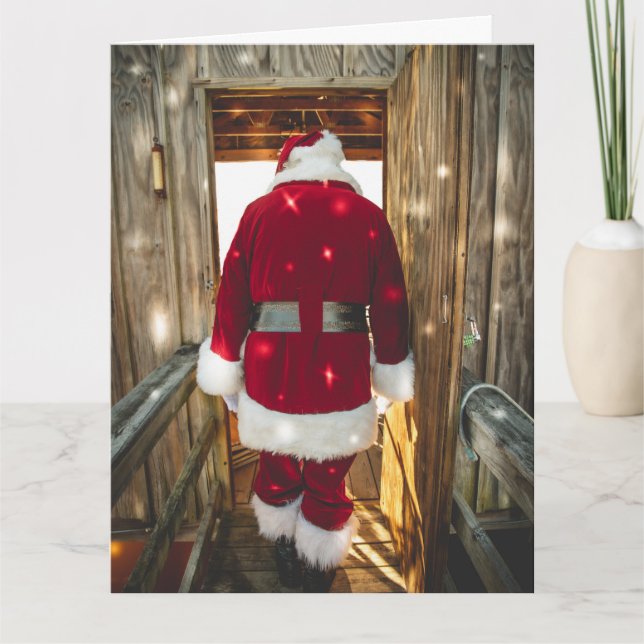 CARTÃO PLACA DE NATAL DA PARTE TRASEIRA DOS PAPAIS NOEIS  (Frente)