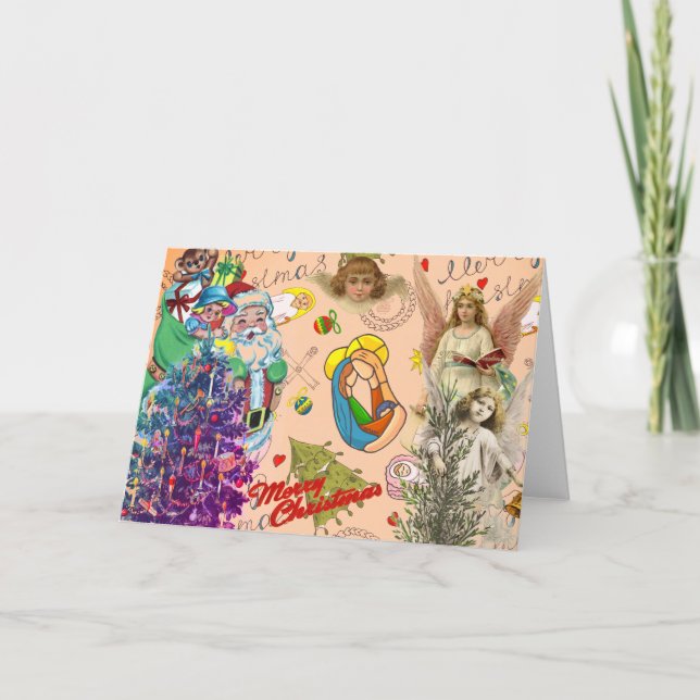 CARTÃO PLACA DE NATAL DE ÁRVORE DE NATAL DE ÁRVORE DE COL (Frente)