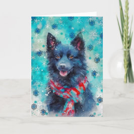 Cartão Placa de Natal de Impressão de Cachorro Misto AP43