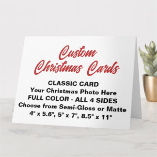 Cartão PLACA DE NATAL LARGA Personalizada DE 8,5"x11"