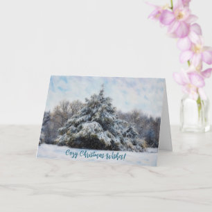 Cartão Placa de Natal Louca para as Árvores de Neve