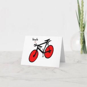 Cartão Placa de Nota Bicicleta