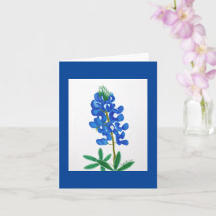 Cartão Placa de Nota Bluebonnet com Estrela Única